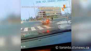 Video shows moment Mercedes SUV strikes cyclist in Markham intersection