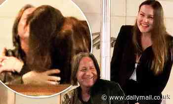 Mohamed Hadid, 71, gets cozy with a mystery brunette... after judge orders he tear down his mansion