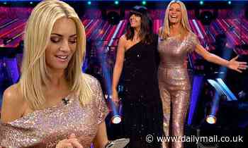 Strictly Come Dancing: Tess Daly, 50, looks sensational in a shimmering rose gold jumpsuit