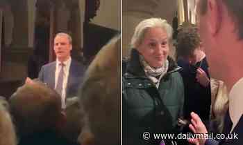 Angry mother confronts Foreign Secretary Dominic Raab at a hustings event