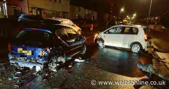 Driver tasered after police chase led to crash with two parked cars
