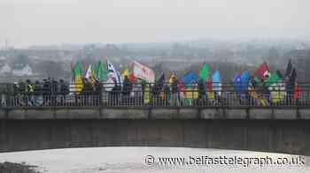 Calls for Irish unity on cross-border march