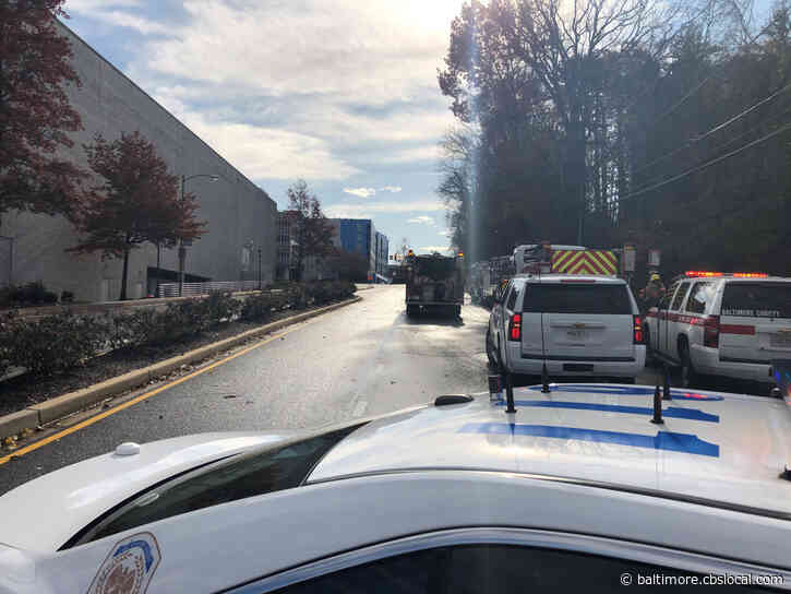 Towson Town Center Evacuated After Vehicle Strikes Building, Gas Line