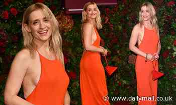 Anne-Marie Duff, 49, flashes sideboob on the red carpet at the Evening Standard Theatre Awards 