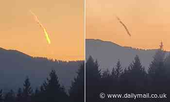 Large fireball that streaked across sky above Oregon and crashed was likely a meteor and not a plane