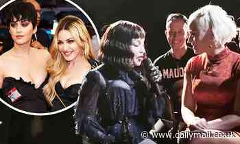 Katy Perry cracks an STD joke as she shares a beer with Madonna during break with the 'queen'