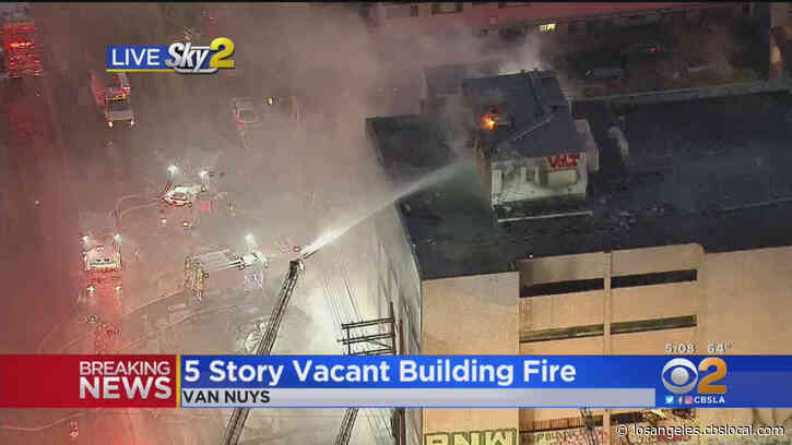 Firefighters Battle ‘Major Emergency Fire’ in Vacant Van Nuys Commercial Building