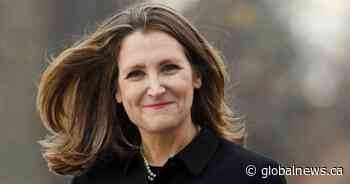 Freeland in Alberta to meet with Kenney, Iveson in first trip since being named deputy PM