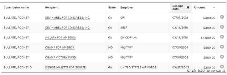 Chick-fil-A Exec in Charge of Giving Personally Gave $1K to Hillary, Obama Campaigns—Also on Board of Salvation Army Where Funding Cut