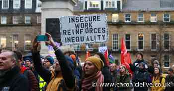 Hundreds gather for rally in Newcastle city centre as part of university union strikes