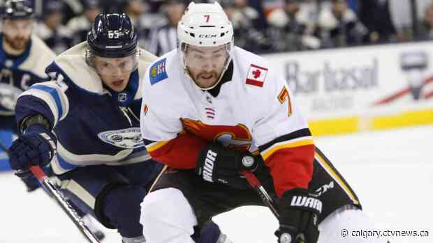 TJ Brodie returns to Calgary Flames lineup, 11 days after collapsing and convulsing at practice