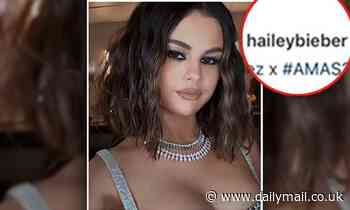 Hailey Bieber 'likes' a Selena Gomez photo shared by celebrity makeup artist Hung Vanngo for AMAs