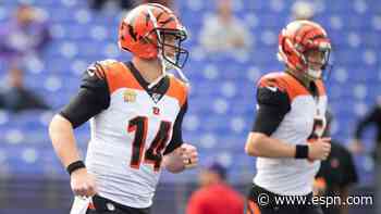 Bengals go back to Dalton at QB, sit rookie Finley