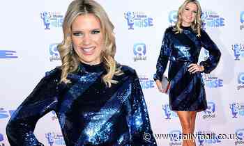 Charlotte Hawkins shows off shimmering navy blue mini dress at Global's Make Some Noise event