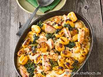 Gnocchi-Spinat-Auflauf mit Hähnchen und Curry