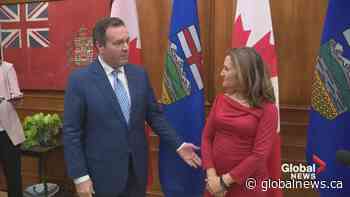 Premier Jason Kenney welcomes Deputy Prime Minister Freeland to Alberta