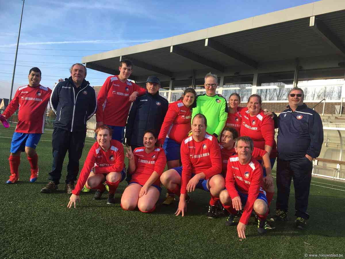 G-voetballers speelden topmatch tegen bestuur van Koninklijke Hoger Op Wolvertem-Merchtem