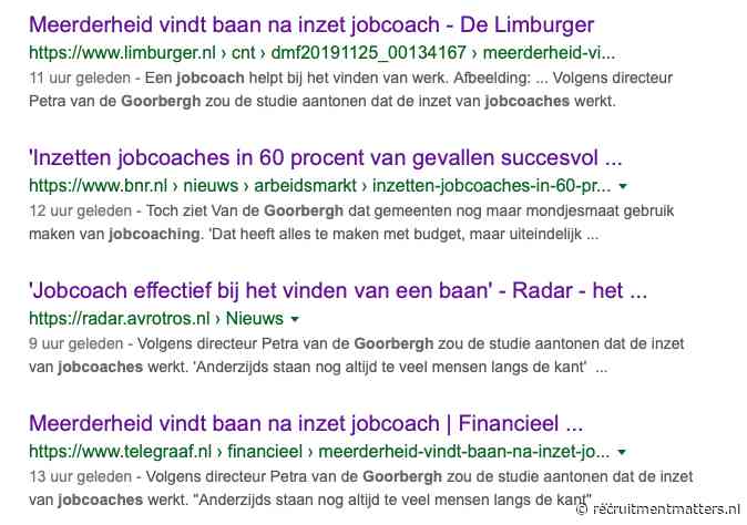 Fake news rondom het rapport ‘Arbeidsmarktpatronen van mensen die werk(t)en met een jobcoach’
