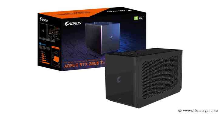 Gigabyte’s new $1500 external GPU is powered by a water-cooled RTX 2080 Ti