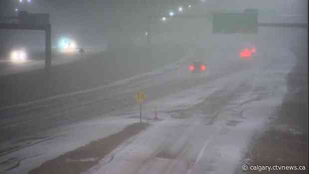Overnight snowfall creates slippery conditions for Calgary drivers