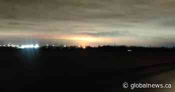 Flaring at Strathcona Refinery lights up sky over Edmonton