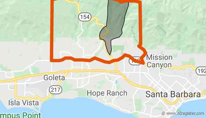 Map: This is where the Cave fire is burning in Santa Barbara County