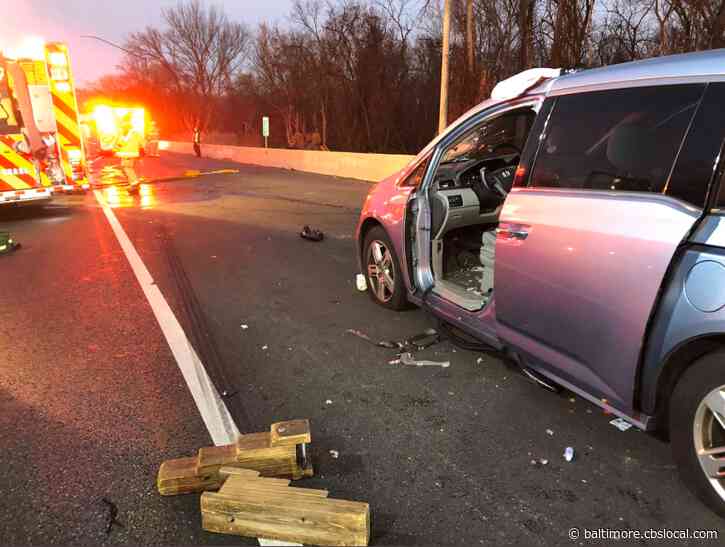 Woman Injured After Flying ‘Metal Stake’ Crashes Through Windshield While Driving On I-495