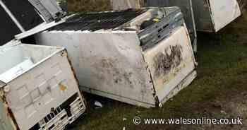 Pile of fridge freezers dumped on Swansea Valley mountain