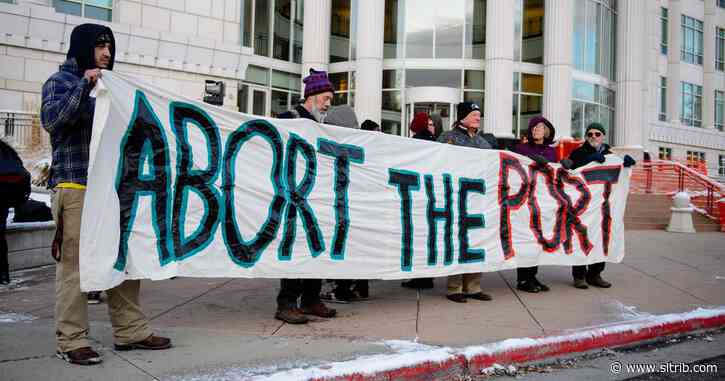 Inland port opponents rally in Salt Lake City before heading into court to face rioting charges