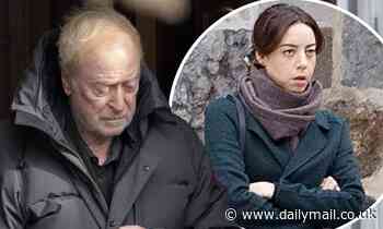 Michael Caine, 86, joins Aubrey Plaza on set of new comedy drama Best Sellers in Canada