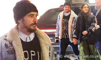 James Franco bundles up in fleecy jacket as the actor holds hands with girlfriend Isabel Pakzad