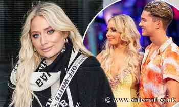 Saffron Barker looks relaxed as she arrives at BBC studios after Strictly axe