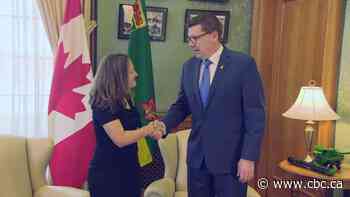 Saskatchewan Premier Scott Moe 'hopeful' following meeting with Chrystia Freeland