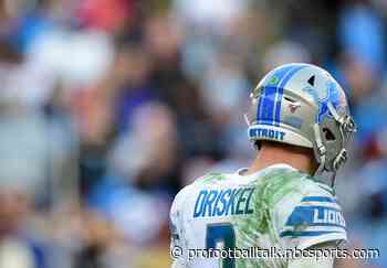Jeff Driskel says hamstring is “better,” but Lions worked out QBs on Tuesday