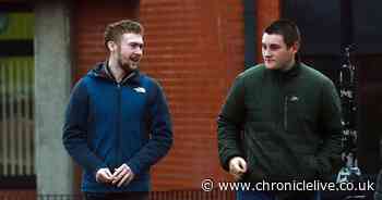 Bungling burglars caught red-handed stealing a door from neighbouring flat