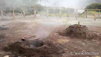 The stew cooked in the ground