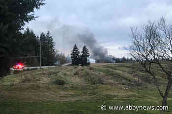 VIDEO: A large structure fire has Lefeuvre Road blocked in both directions