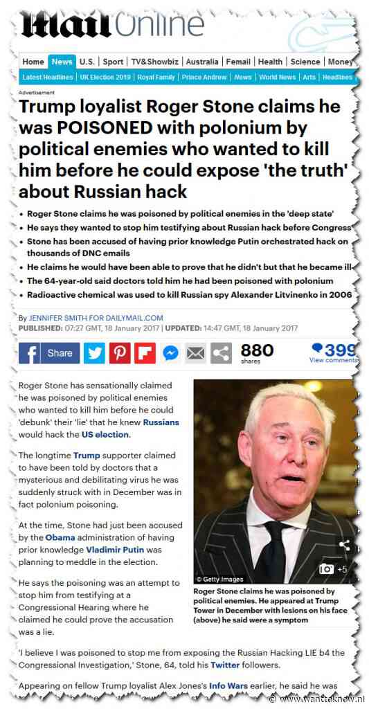 Vergiftigingspoging president Trump…??