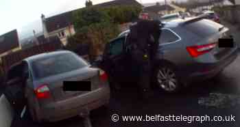 Trio arrested after ramming police car and crashing into house after Armagh burglary