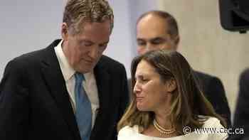 Freeland visits Washington for pre-Thanksgiving push to resolve NAFTA differences