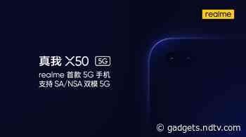 Realme X50, Realme X50 Youth Edition Alleged Specifications Leaked Ahead of Launch