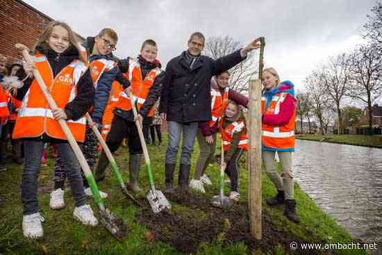 Leerlingen planten 60 knotwilgen (en kregen 60 fruitbomen)
