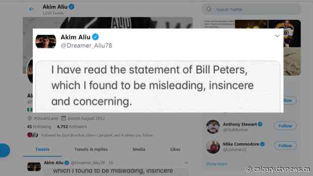 'Misleading, insincere and concerning': Akim Aliu responds to Flames coach Bill Peters' apology