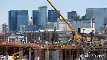 Builder says Raiders stadium on track to be finished by July