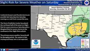Cold front moves into Houston bringing showers and possible tornadoes
