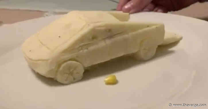The Tesla Cybertruck is even better when it’s made of mashed potatoes