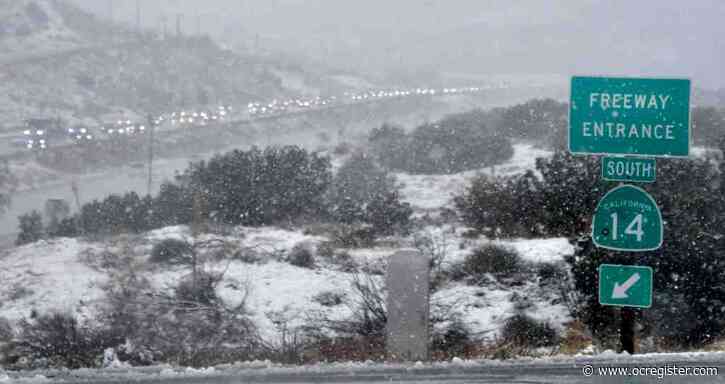 Cold, wet and snowy storm lingers in Southern California