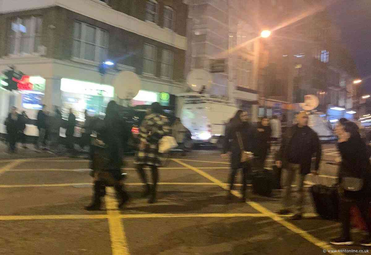 'We could hear police helicopters and see people running'