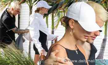 Justin and Hailey Bieber share look of love on the way to lunch during Thanksgiving holiday in Miami