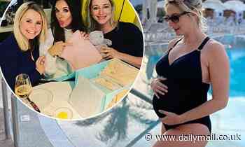 Pregnant Ali Bastian has Hollyoaks reunion to plan baby shower